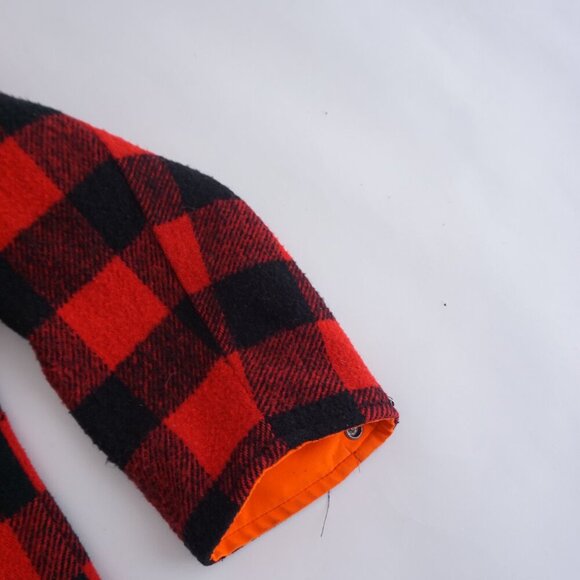 Red and Black Checkered Men's Shirt Jacket - Picture 4 of 15